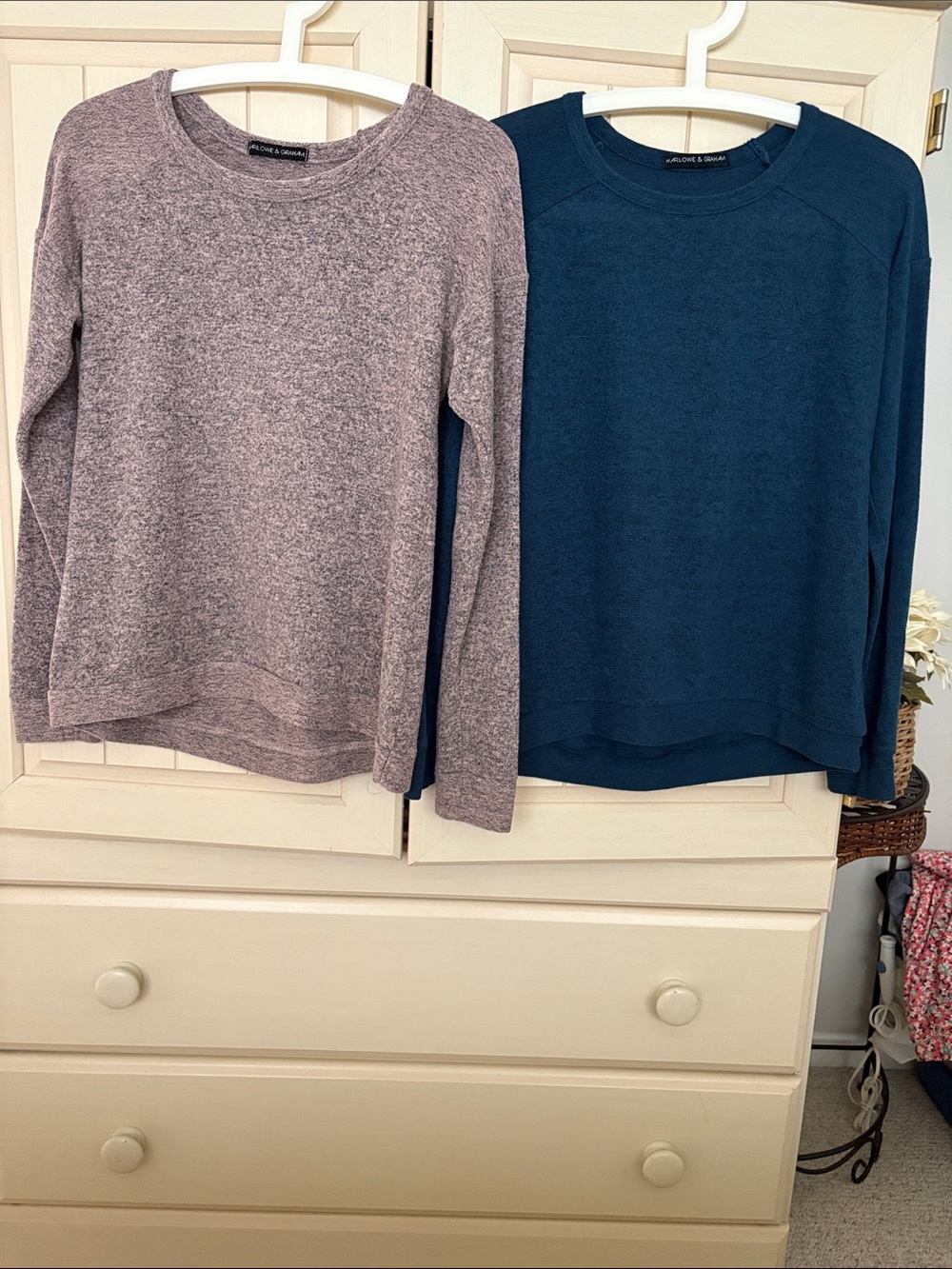 2/$12 Super soft  in Heather Mauve and Deep Navy